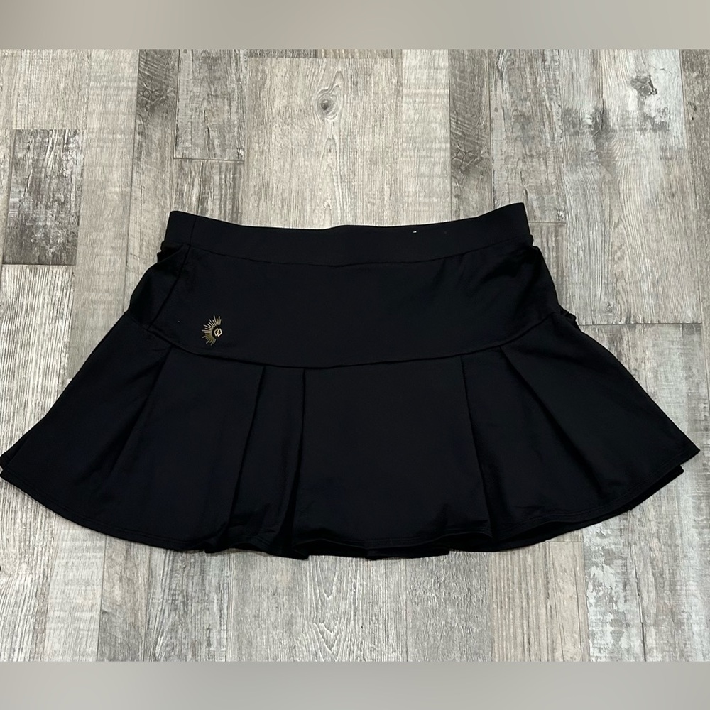 Citrine Glow Pleated Skort